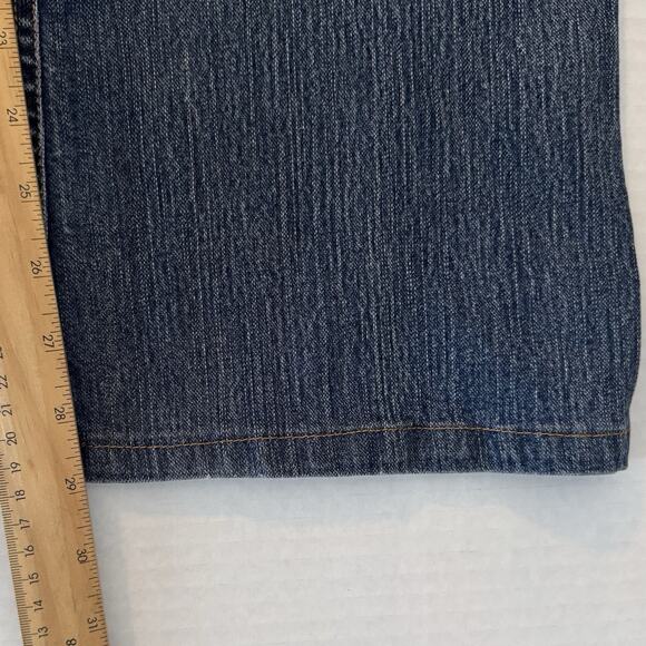 Nine West Women’s Jeans Sz 14 Blue Denim Straight Leg Mid Rise Double Button - Picture 8 of 9